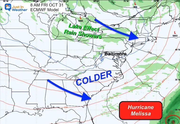 October 25 weather storm forecast Friday