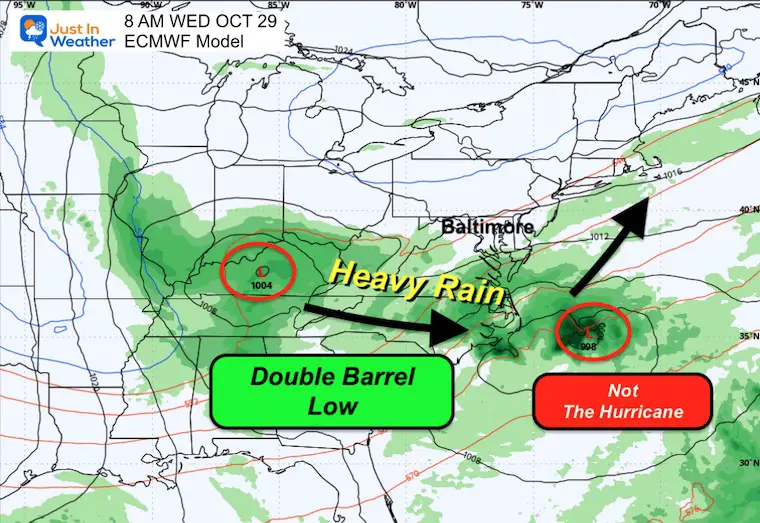 October 25 weather storm forecast Monday