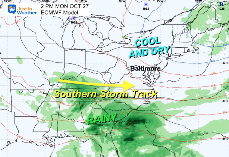 October 26 weather storm forecast Monday