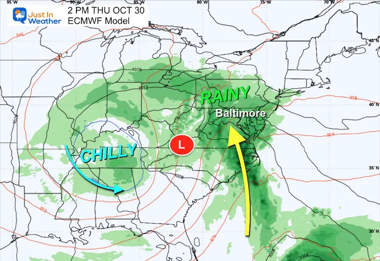 October 26 weather storm forecast Thursday