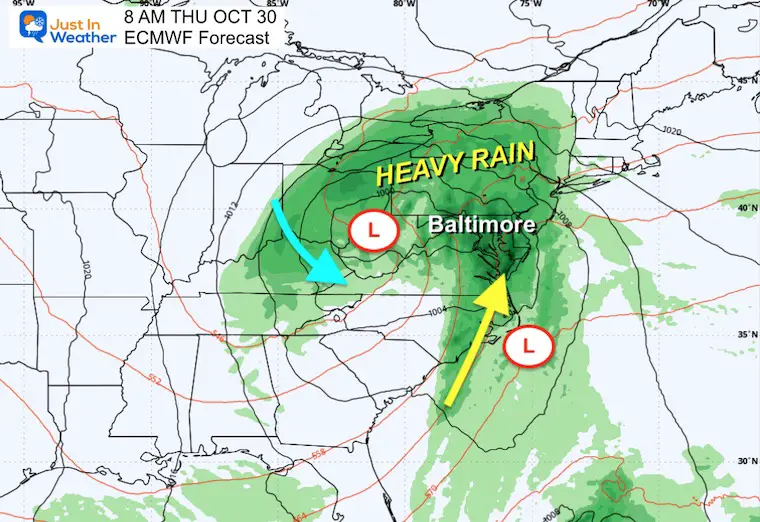 October 27 weather storm Thursday morning