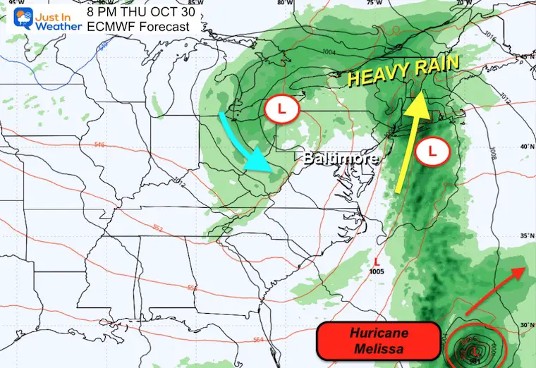 October 27 weather storm Thursday evening