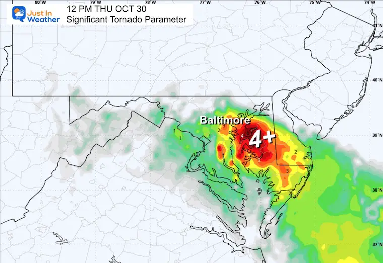 Tornado parameter Thursday October 30