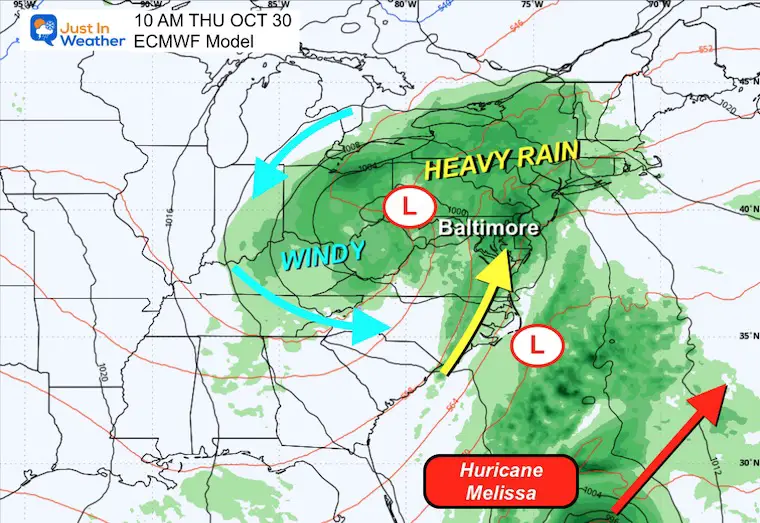 October 29 weather storm forecast Thursday Morning