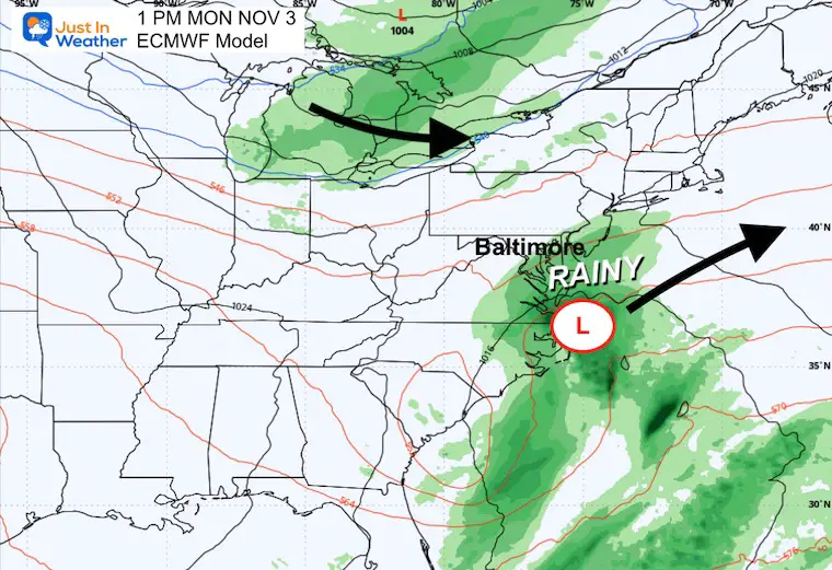 October 31 weather forecast storm Monday