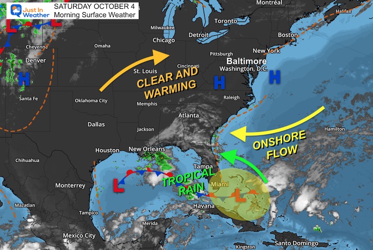 October 4 weather Saturday morning