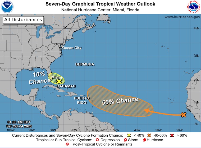 October 4 Tropical Weather Outlook