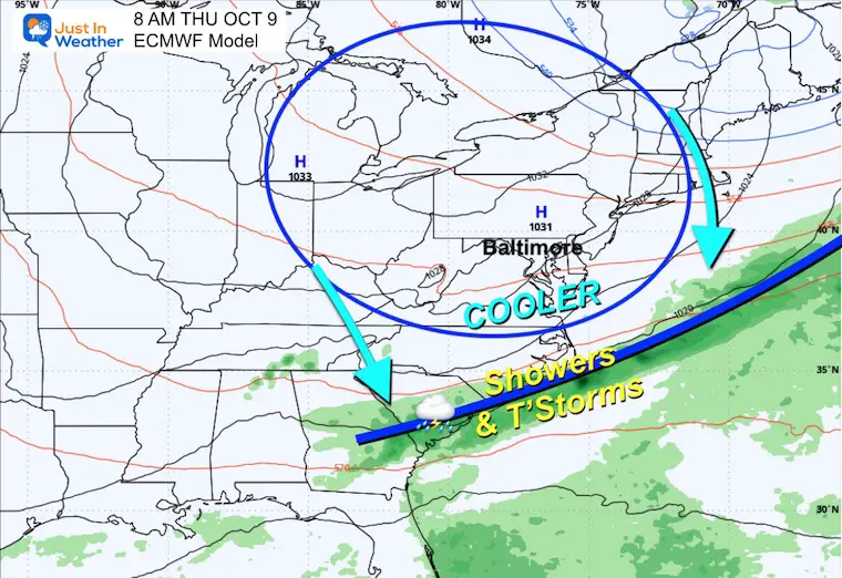 October 6 weather storm forecast Thursday