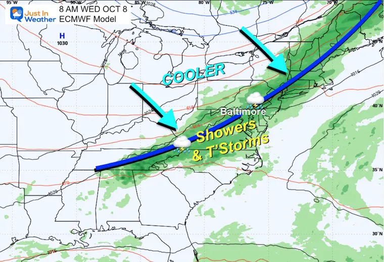October 6 weather storm forecast Wednesday