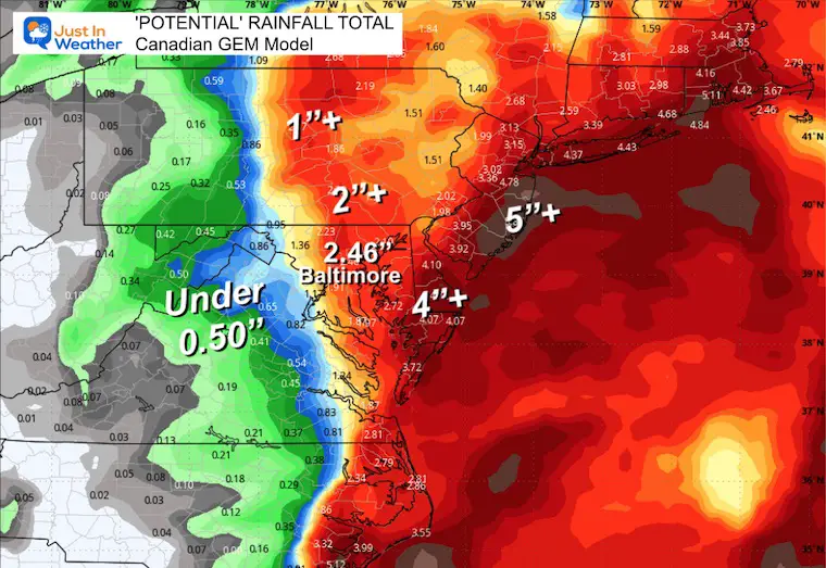 October 9 weather rain forecast Canadian