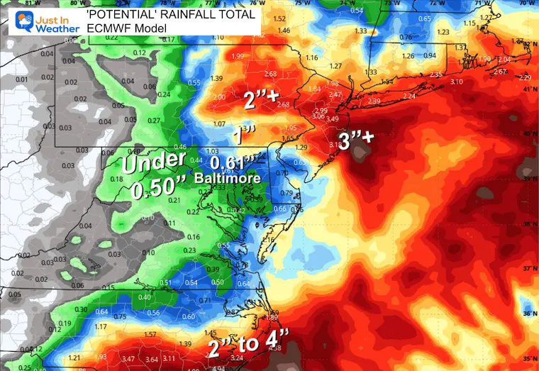 October 9 weather rain forecast ECMWF