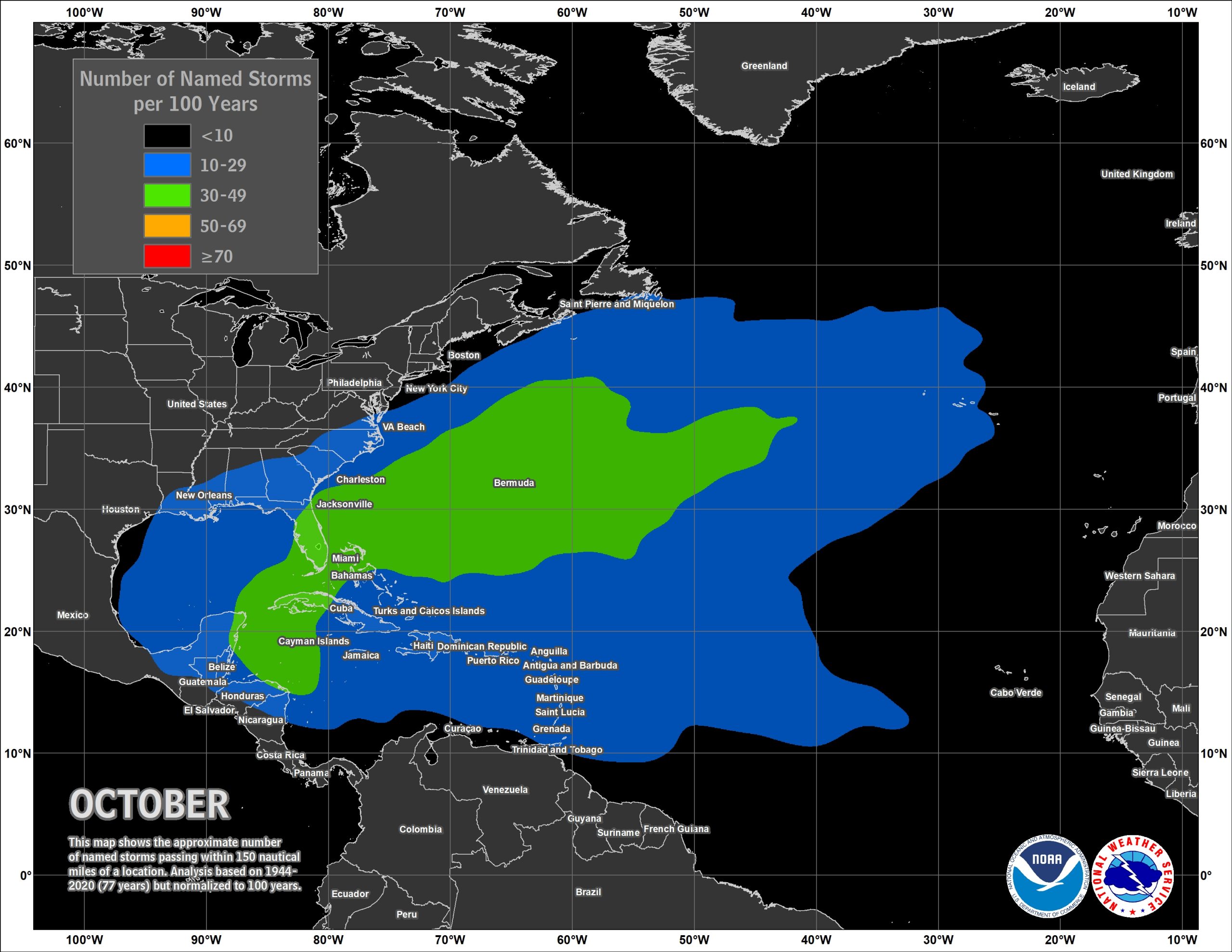 October tropical storm formation
