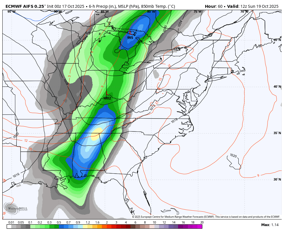 October 17 weather forecast rain storm