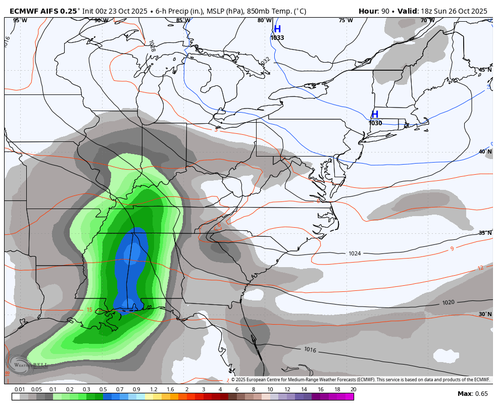 October 23 storm forecast