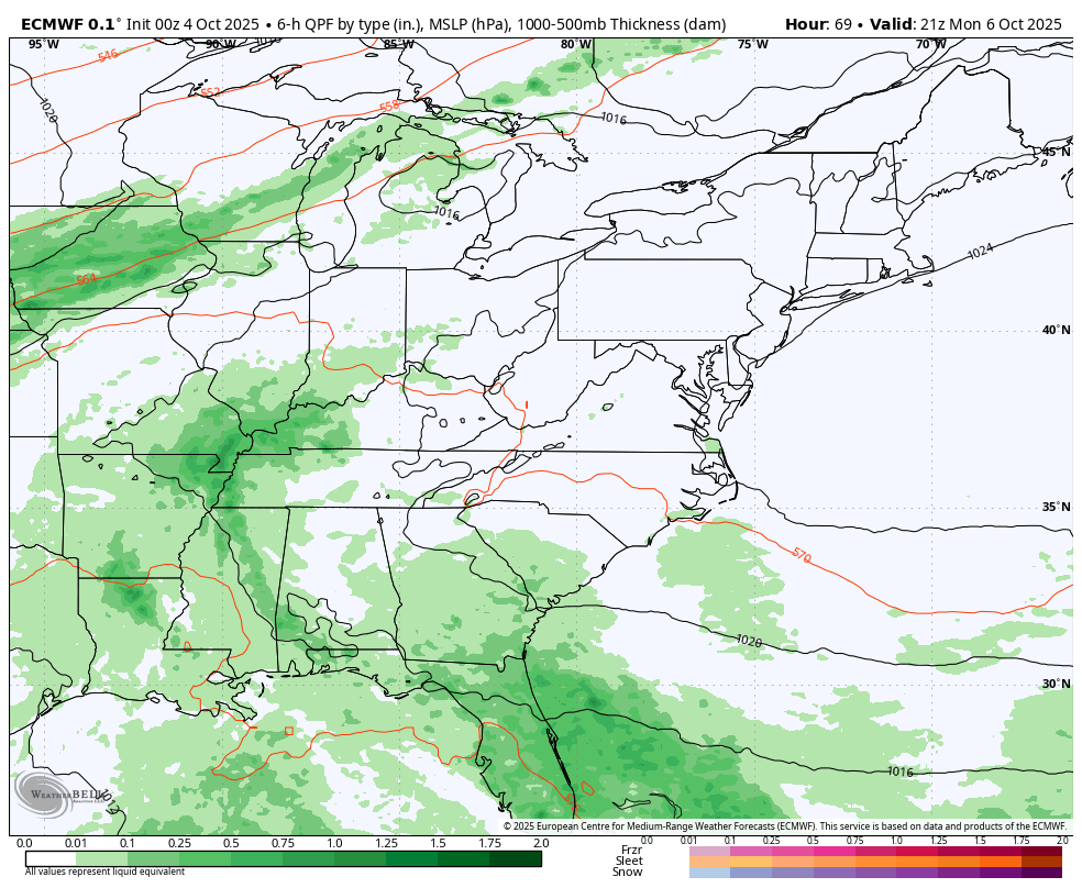 October 4 rain forecast