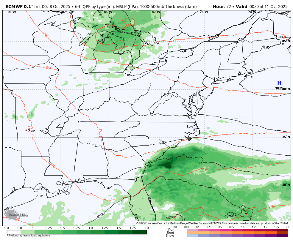 October 8 weather coastal storm forecast animation