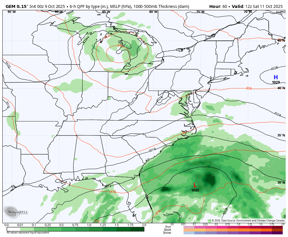 October 9 weather coastal storm forecast