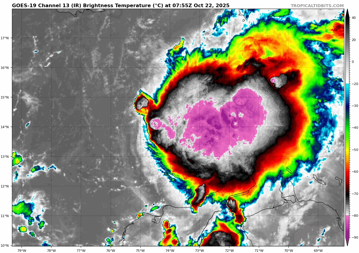 October 22 tropical storm Melissa satellite
