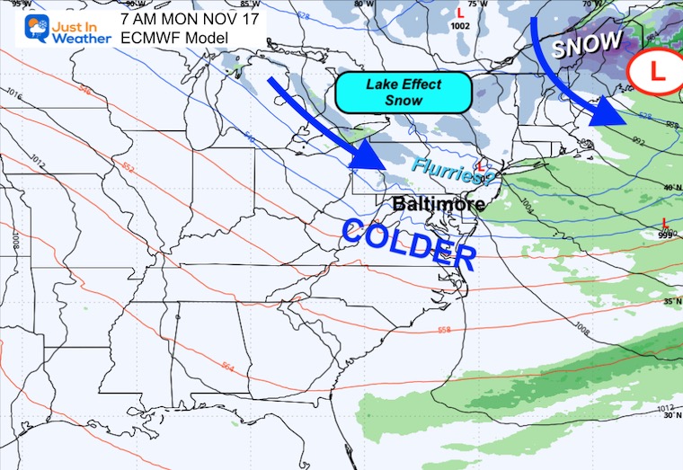 November 13 weather storm forecast Monday