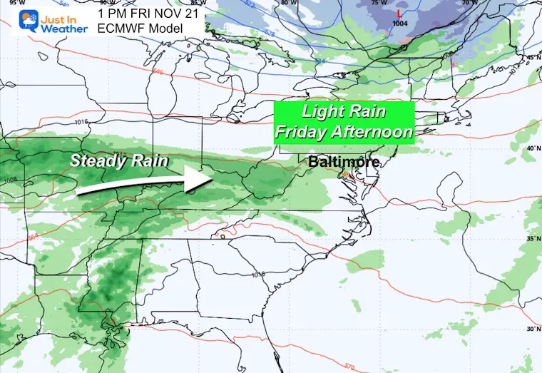 November 17 weather rain forecast storm Friday