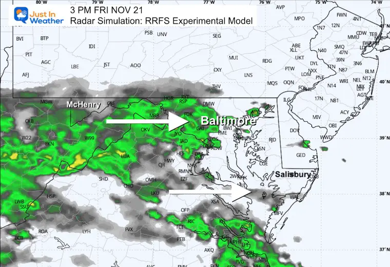 November 20 weather rain radar Saturday afternoon