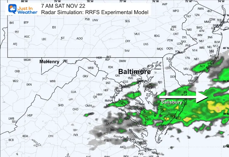 November 20 weather rain radar Saturday morning