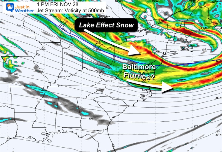 November 23 weather jet stream vorticity snow