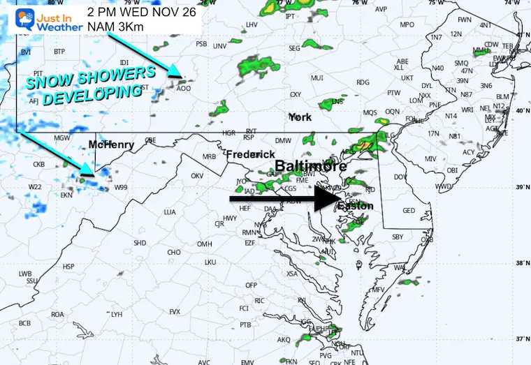November 24 weather storm radar Wednesday afternoon