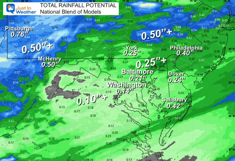 November 24 weather forecast rain total