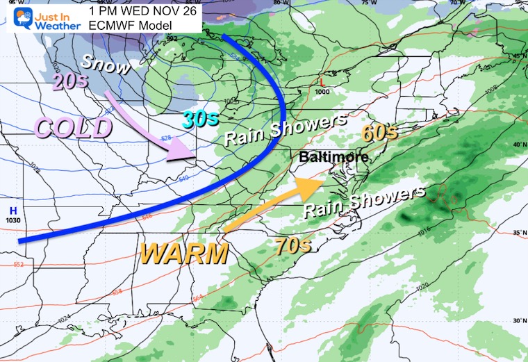 November 24 weather storm Wednesday