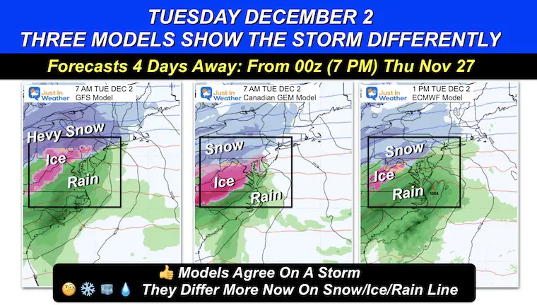 November 28 weather storm models Day 4