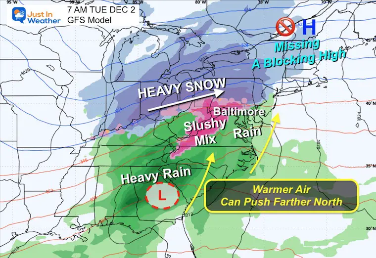November 29 weather snow storm Tuesday morning