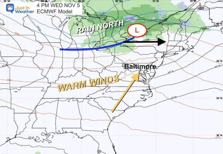 November 4 weather Wednesday Afternoon