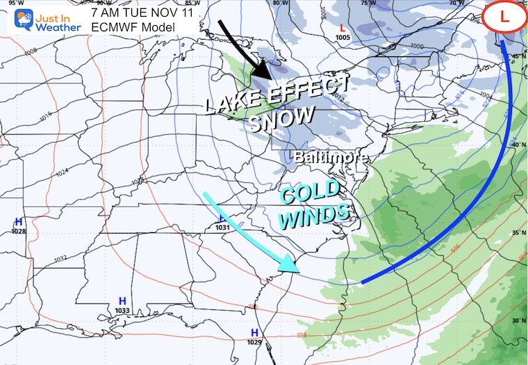 November 4 weather snow Tuesday