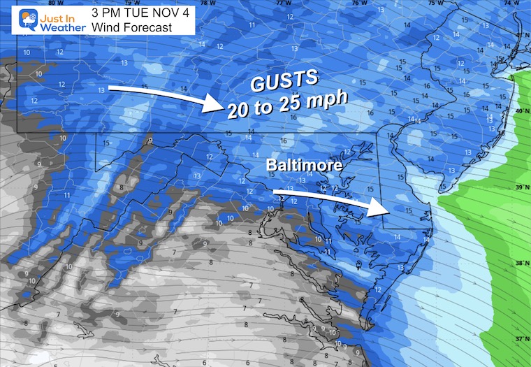 November 4 weather wind Tuesday afternoon