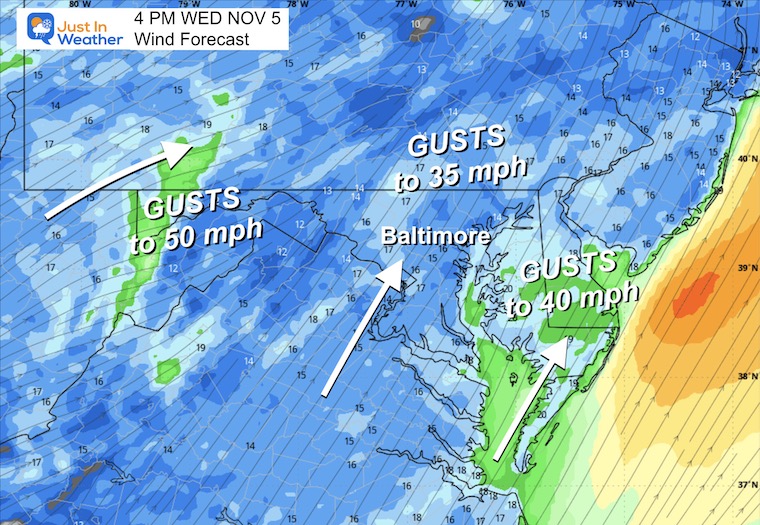 November 4 weather wind Wednesday morning