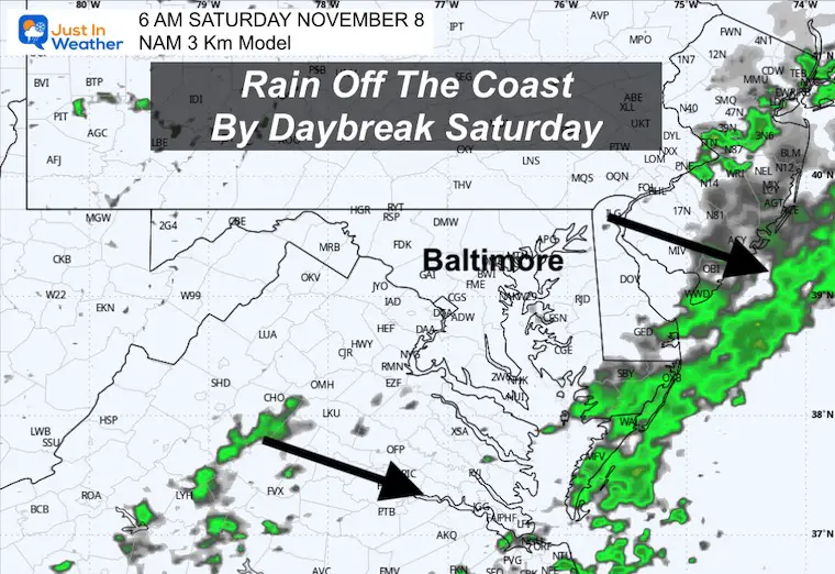 November 7 weather rain radar Saturday morning