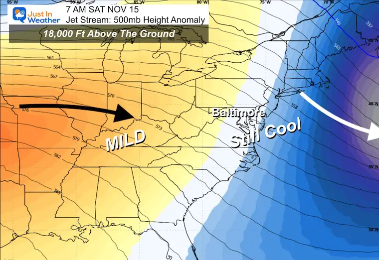 November 8 weather jet stream next Saturday