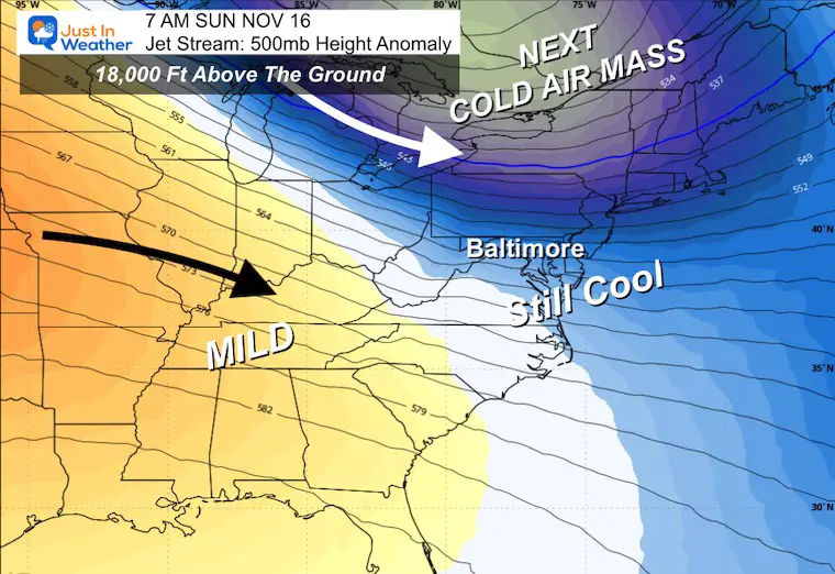 November 8 weather jet stream Friday