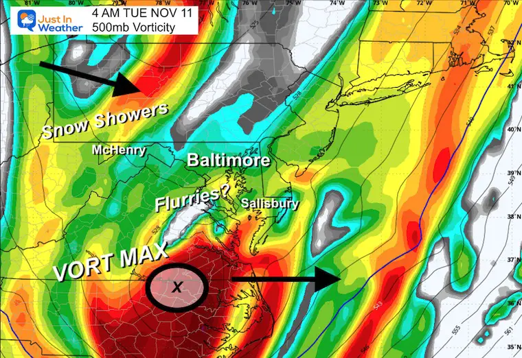 November 8 weather jet stream vorticity Tuesday