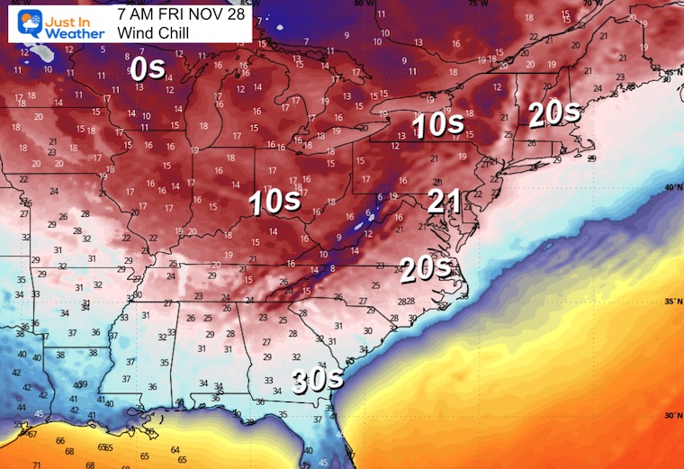 November 24 weather black friday morning wind chill