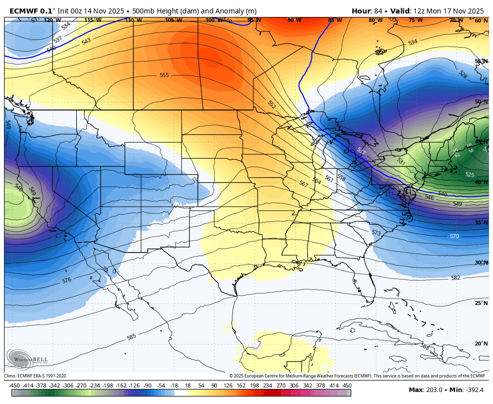November 14 jet stream forecast