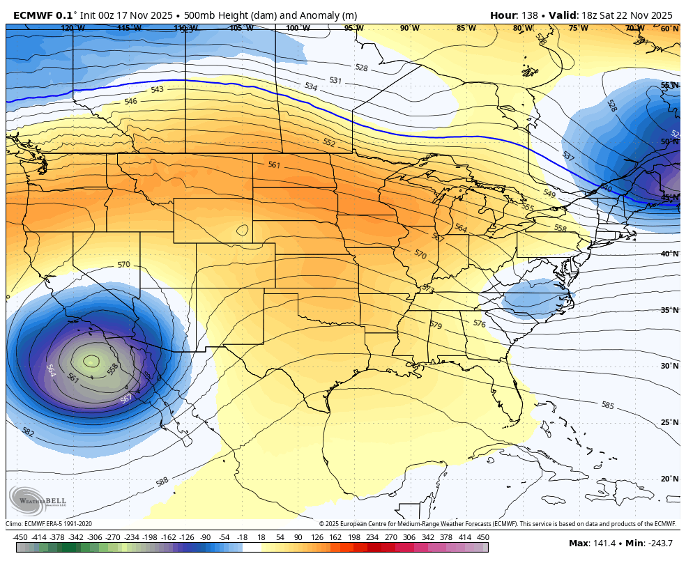 November 17 weather jet stream forecast polar vortex