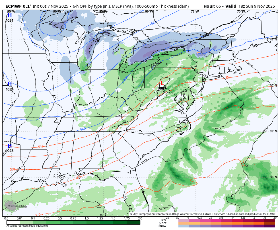 November 7 weather snow rain forecast