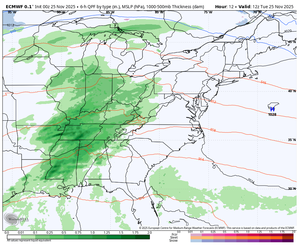 November 25 Thanksgiving Week storm forecast