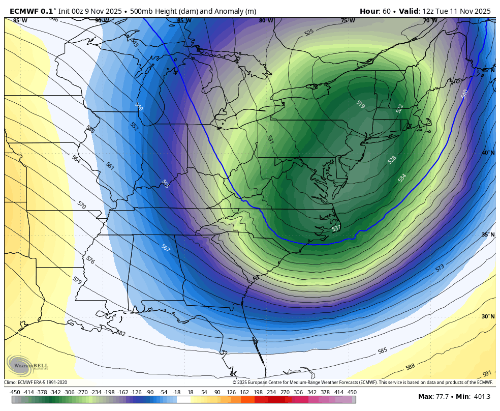 November 9 weather forecast jet stream