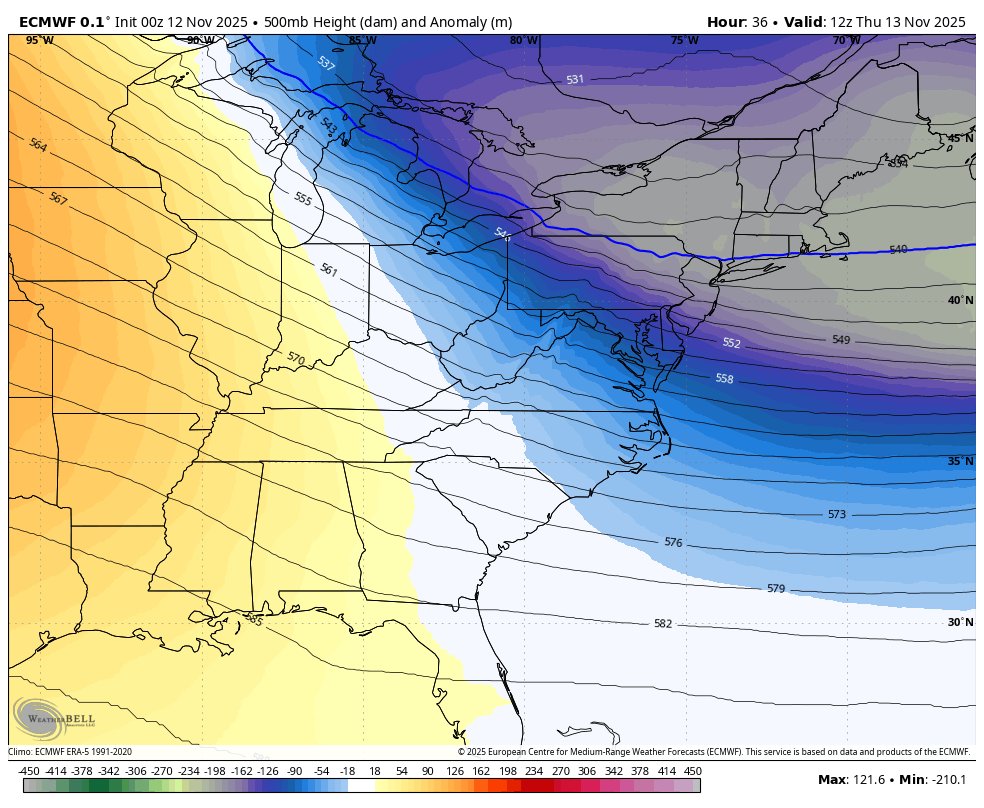 November 12 weather jet stream forecast
