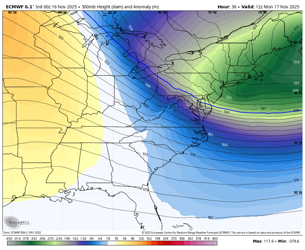 November 16 weather jet stream forecast