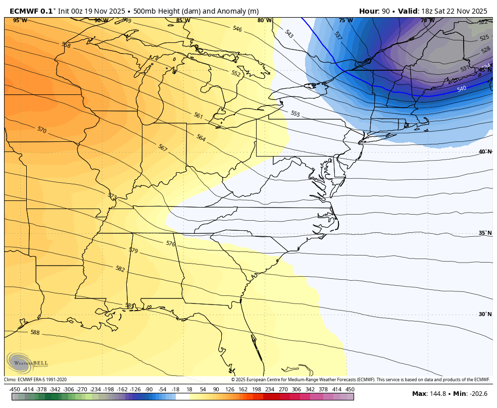 November 19 weather jet stream forecast Thanksgiving holiday