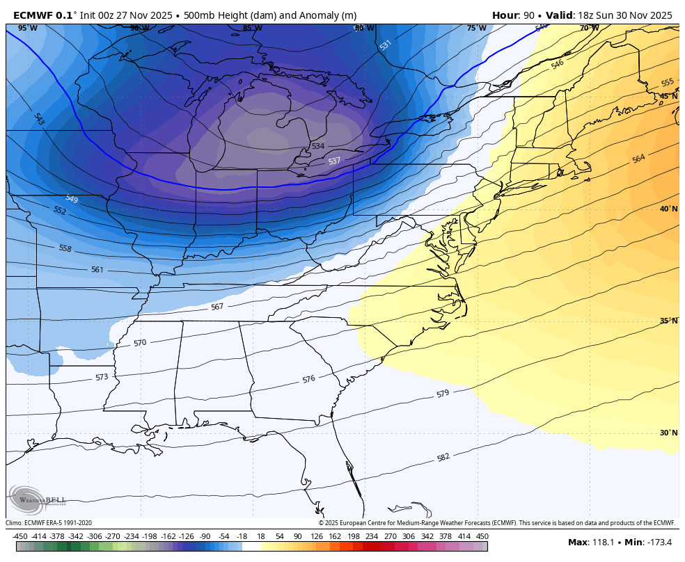 November 27 weather jet stream storm forecast